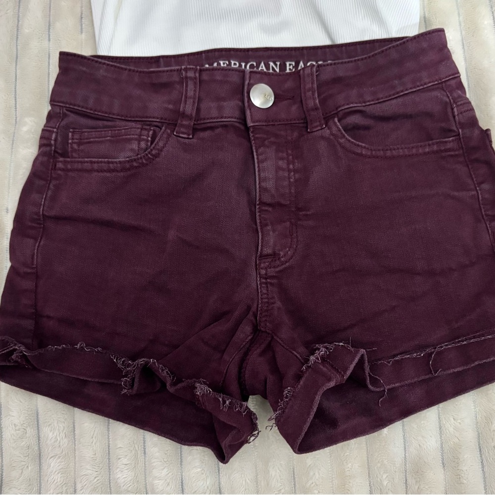 American Eagle Outfitters Jean Shorts Distressed Hem